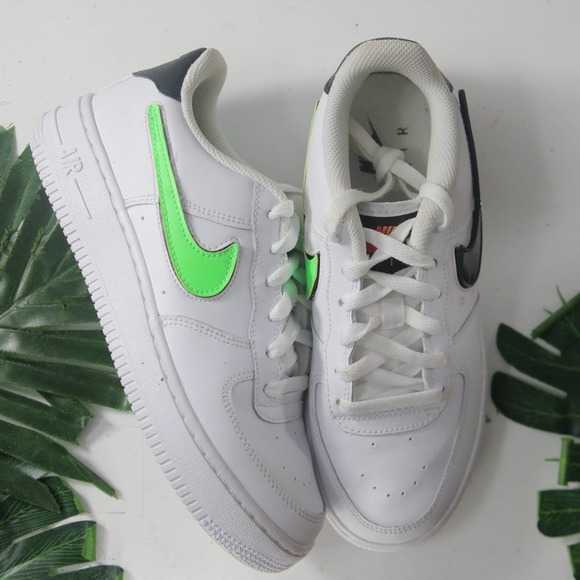 Nike Shoes - Nike Af1 Air Force 1 Low White Green Women's Sneakers 003014 sz 5youth/6.5womens